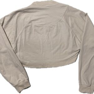 Lululemon Cropped open front Sweatshirt in Light Beige size 8